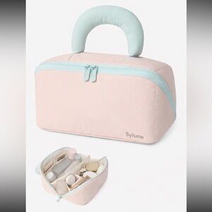 BRAND NEW Sylune Pink and Mint Travel Cosmetic Bag